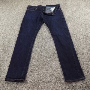 Gap Jeans Mens 38X32 Dark Blue Kaihara Japanese Selvedge Denim Red Line Skinny